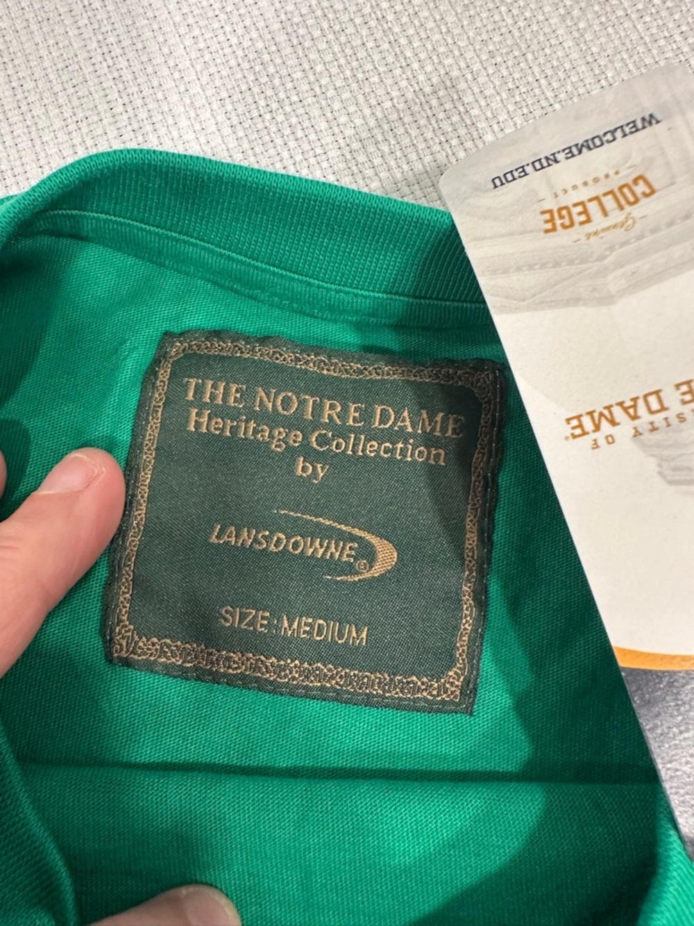 Genuine Merchandise Notre Dame Green 'IRELAND' Graphic Tee - Picture 5 of 8